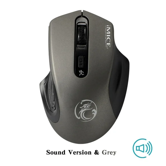 IMice USB 3,0 приемник беспроводная мышь 2,4G Бесшумная мышь 4 Кнопки 2000 dpi оптическая компьютерная мышь эргономичные мыши для ноутбука ПК - Цвет: Grey Sound