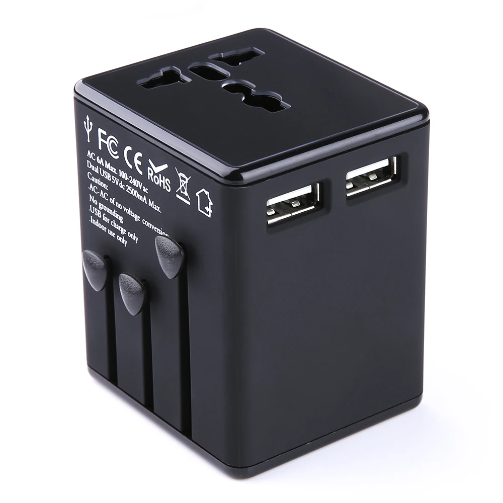 100 Brand New 2 USB Port Plug Conversion All in One Universal