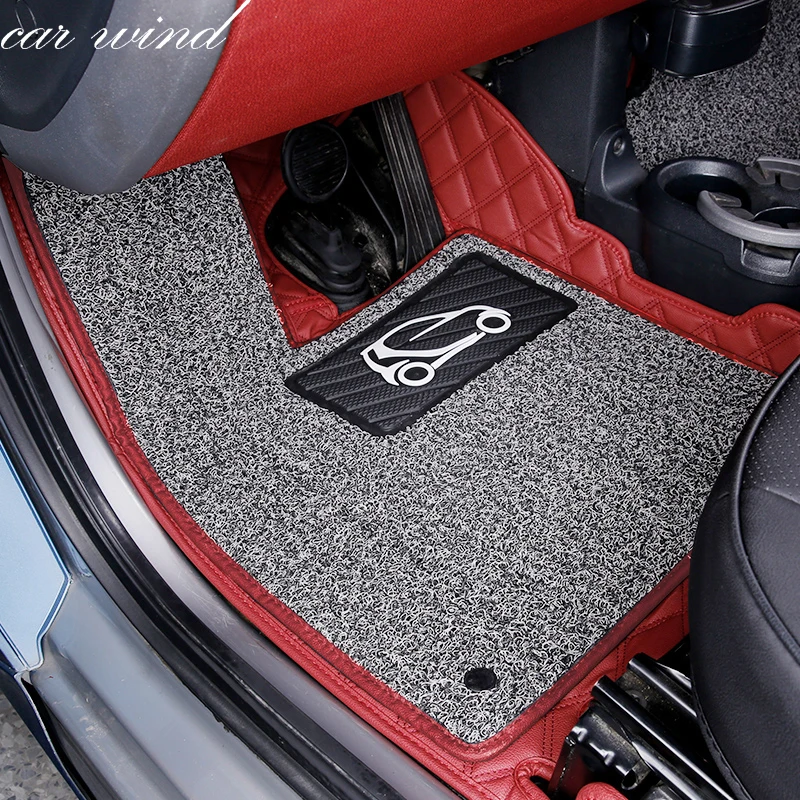 Car wind leather car floor mat for Mercedes-Benz Smart fortwo forfour Four Season Auto waterproof liner Carpets car accessories Car wind leather car floor mat for Mercedes-Benz Smart fortwo forfour Four Season Auto waterproof liner Carpets car accessories