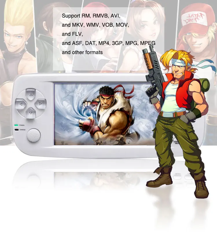 Retro Game Console MP5 MP4 Children's Game Console Classic Console Games 32 Bit 4.3Inch 4G Memory Bulit In 500+Games