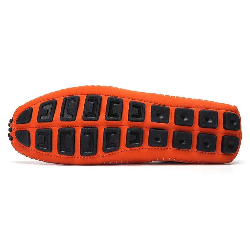 Genuíno Moda Verão Zdrd Confortável branco Masculinos laranja Legal Sandálias De Couro Respirável Chegada Homens Apartamentos Nova Sapatos Slides Mocassins Preto 11wqXfg