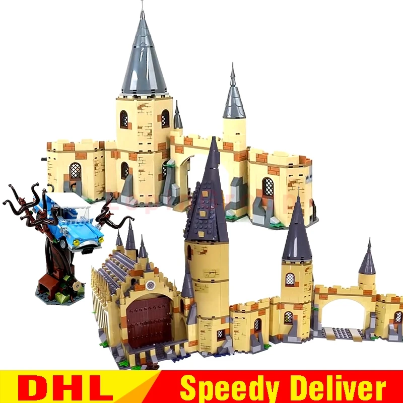 

Lepin 16052 Hogwarts Great Wall Lepin 16054 Whomping Willow Harry Movie Potter Set Building Blocks Model Toys Clone 75954 75953