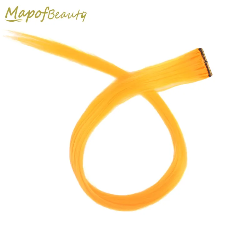 MapofBeauty 20 &quotдлинные прямые волосы 1 зажим в одной части синтетические для