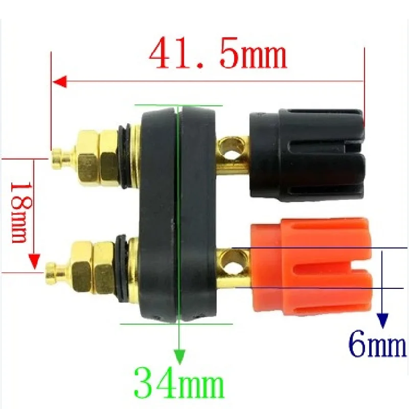 

HiFi Banana plugs Couple Terminals Red Black Connector Amplifier Terminal Binding Post Banana Speaker Plug