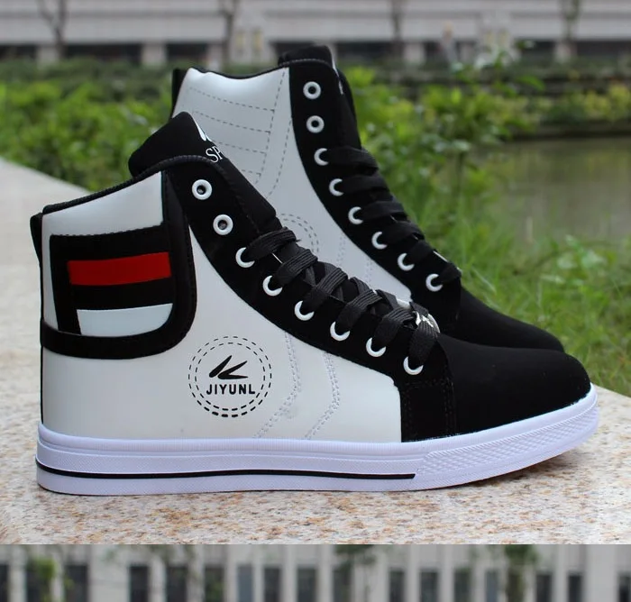 HUANQIU Brand Men Shoes 2018 Spring Fashion Boots Shoes Man High Top Shoes Men Lace Up Casual Shoe Chaussure Plus size 45 ZLL434 HTB1bF70XffsK1RjSszbq6AqBXXaS - HUANQIU Brand Men Shoes 2018 Spring Fashion Boots Shoes Man High Top Shoes Men Lace Up Casual Shoe Chaussure Plus size 45 ZLL434