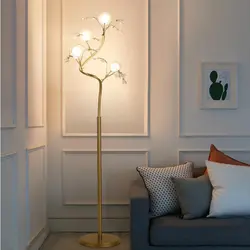 Американский стиль Кристалл Светодиодные лампы для пола роскошный пост-модерн стоячие лампы гостиничный номер креативный гостиная