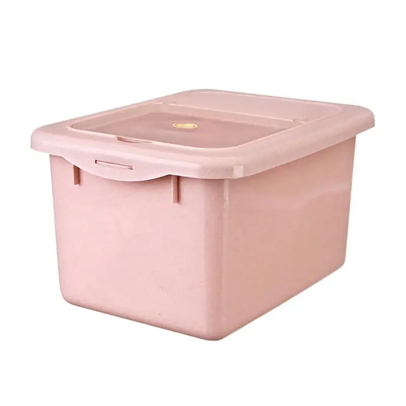 Коробка для хранения Риса Кухня Пластиковые влагостойкие плесени доказательство риса зерна для хранения сухих продуктов контейнер Размер L(розовый - Цвет: Pink