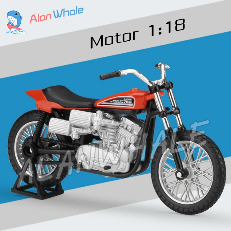 118 Scale New Harley 1972 XR750 Racing Bike Metal Diecast Model Motorcycle Motorbike Race Cars