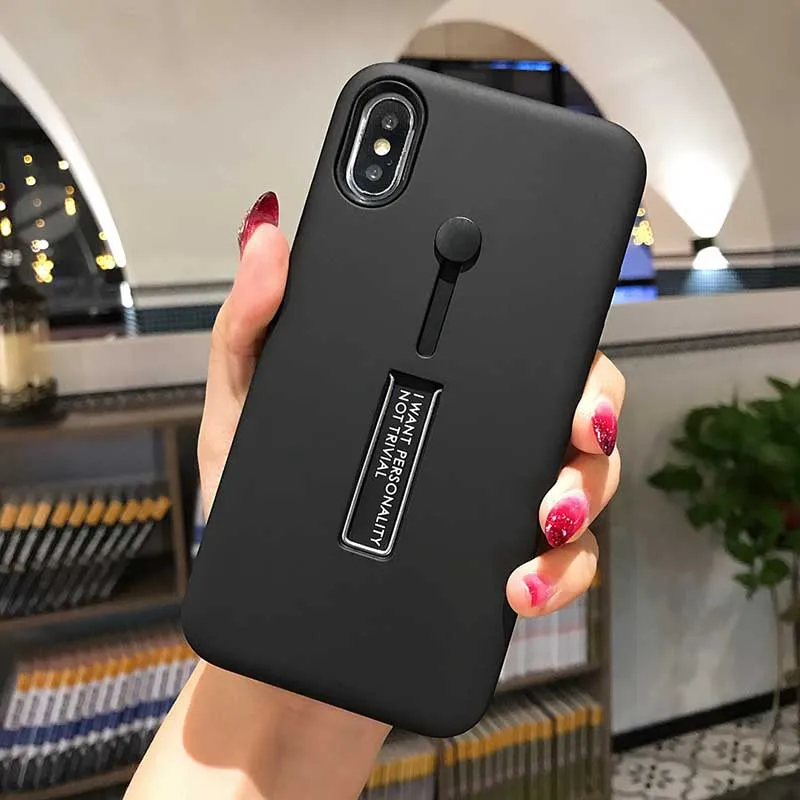 

Hard PC Case For iPhone 5 5S SE 6 Plus Case Finger Ring Holder TPU Cover For iPhone 6S Plus 7 Plus 8 Plus X XS XR XS Max Coque
