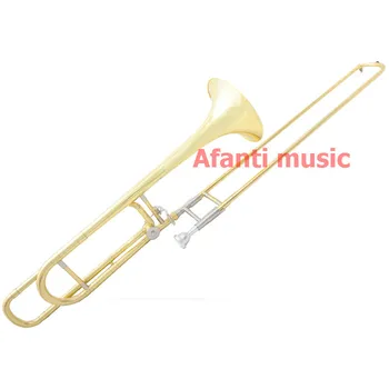 

High-grade Gold Lacquer Trombone with Wooden Box for Sale(ASL-800)