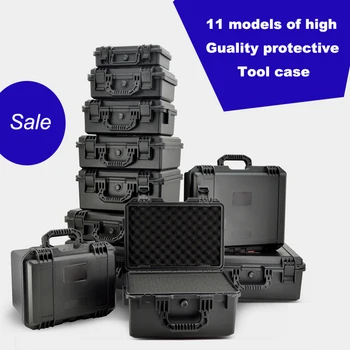High quality waterproof Plastic box Photographic instrument Tool case Hardware toolbox Impact resistant sealed with pre-cut foam strong plastic box tools shockproof waterproof with foam