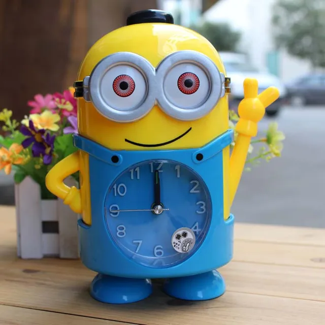 New Style Minions Alarm Clock With Mute Function Watch Soft Light