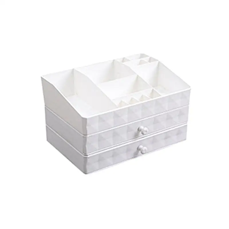 Экономя пространство рабочего стола Comestics туалетных принадлежностей хранение Органайзер коробка с ящиками - Color: 3-Tier