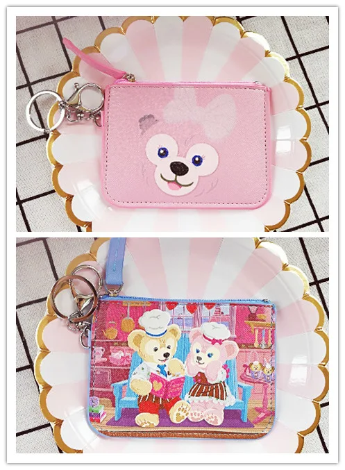 

IVYYE 1PCS DUFFY Shelliemay Anime Plush Card Holder PU Cartoon Credit ID Bags Zipper Coin Bus Card Wallet Kid Girls Gifts New