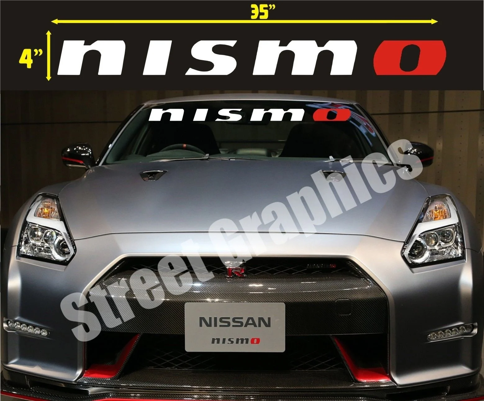 Виниловая наклейка на ветровое стекло NISMO для всех автомобилей Стайлинг