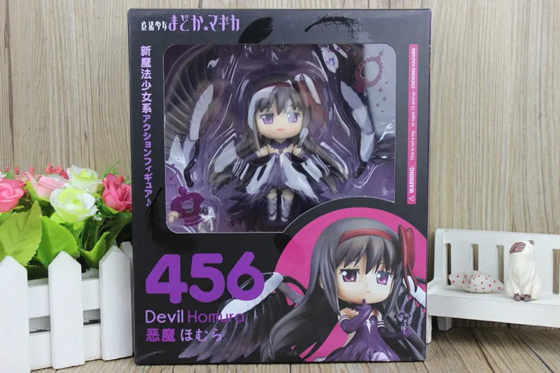 Новая Горячая 10 см Q версия Puella Magi Madoka Magica Akemi Homura подвижная фигурка игрушки коллекция Рождественская игрушка кукла с коробкой