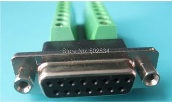 

5pcs/lot DB15 D-SUB DB-15 Female Adapter 15Pin signals Terminal Breakout Board ROHS 2 row