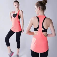 New O neck Sleeveless Solid font b Women b font Yoga Shirts font b Tops b