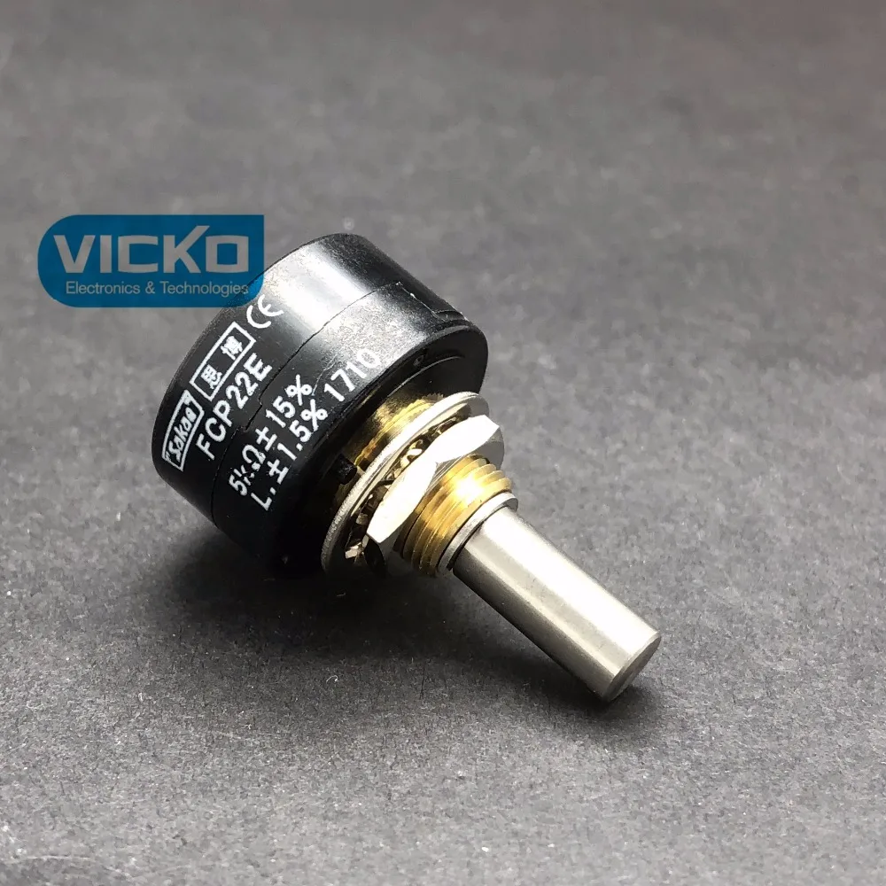 [VK] ORIGINAL  FCP22E 1K 2K 5K 10K Sakae 0.5% Conductive plastic potentiometer 1Turn Japan shaft 20mm switch
