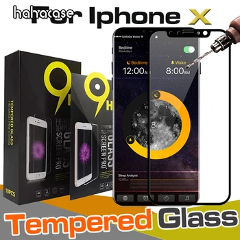 

1000pcs Printing Full Cover Hard Edge Tempered Glass For iPhone 11 Pro Max XS XR X 8 7 6 6S Plus Screen Protector With Package
