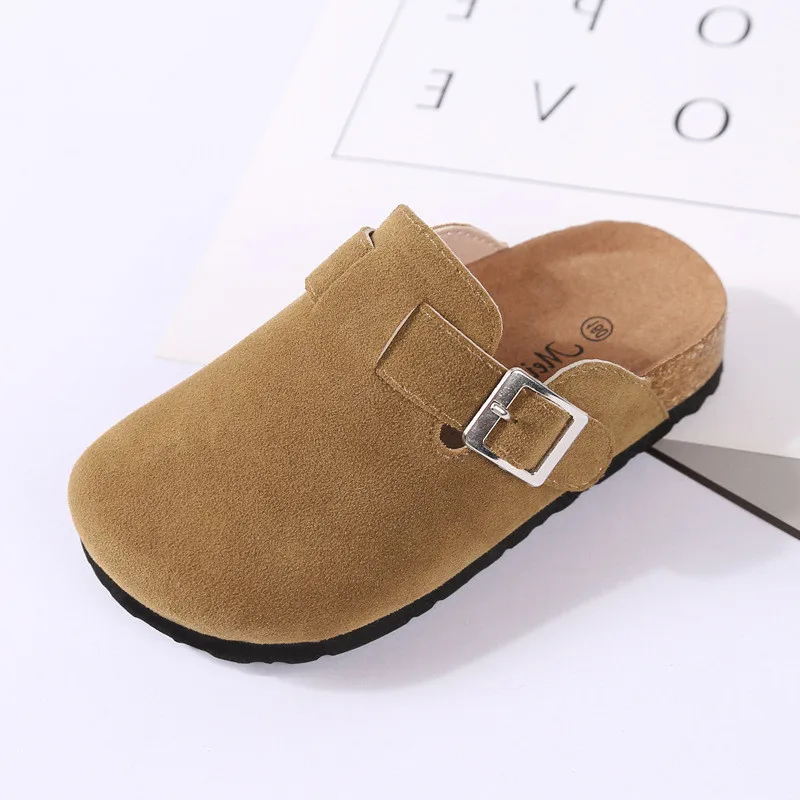 

KINE PANDA Fashion Little Kids Flatform Shoes kindergarten Girls Slippers Boys House Flats Cork Bottom Child Casual Shoes 0-9Y