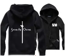 2016 anime Japonés Espada de Arte En Línea SAO Kirito espada cosplay traje de Ocio sudaderas con capucha Chaqueta de La capa Envío Gratis