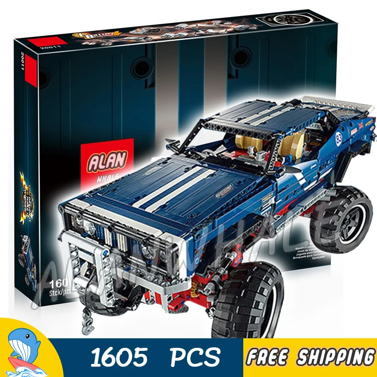 

1605pcs Techinic Remote Controlled 4x4 Crawler Exclusive Edition 20011 LED Light Model Building Blocks Toys Compatible With lego