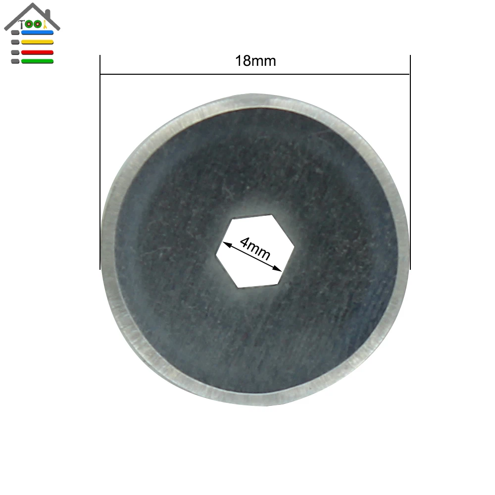 AUTOTOOLHOME 10 шт. 18 мм SKS-7 роторный сменный резак лезвия швейный инструмент бумажная ткань для резки ткани подходит 4 мм шестигранное отверстие для OLFA
