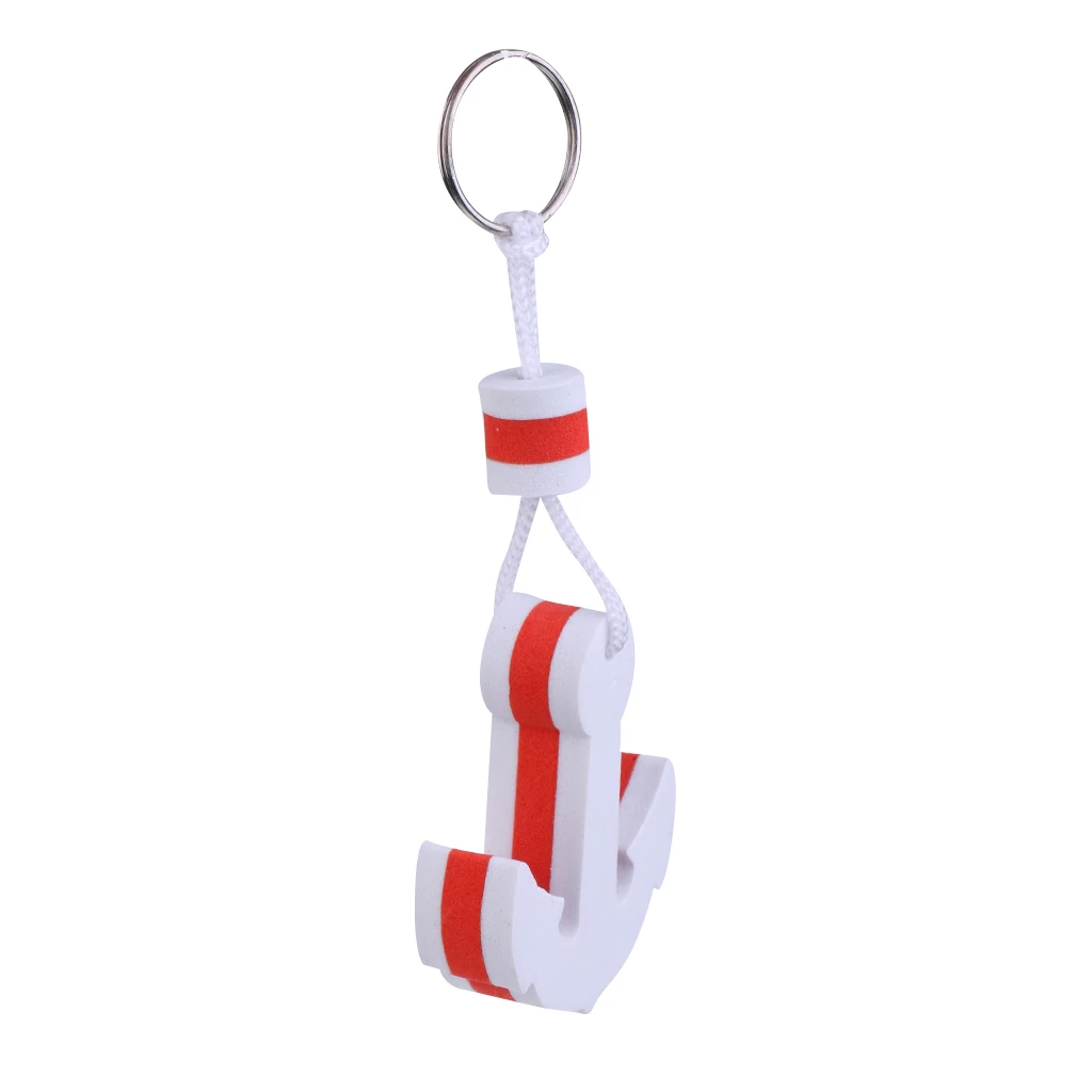 Marine Outboard Floating Keyring Sailing Kayak Fishing- Anchor Shaped White Marine Sailing Boat Float Sports Fan Key Chains