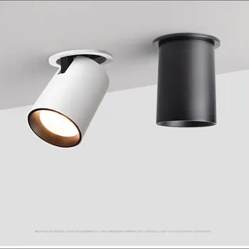 

2019 NEW LED spotlights embedded ceiling light living room simple Nordic Adjust up down left and right 7W 12W CREE COB downlight
