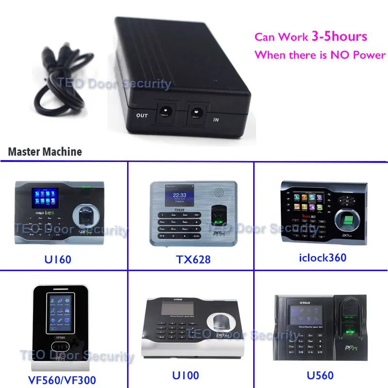 Мини Аккумулятор для записи отпечатков пальцев U160 ZKTeco TX628 iclock360 VF360 5 В при