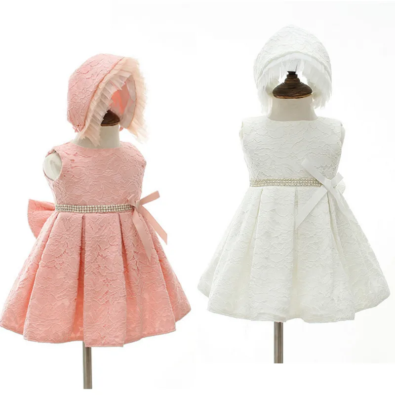 

Newborn Tollder Princess Wedding Lace Dress Baby Girls Baptism Costume Birthday infant Christening gowns 0-24month