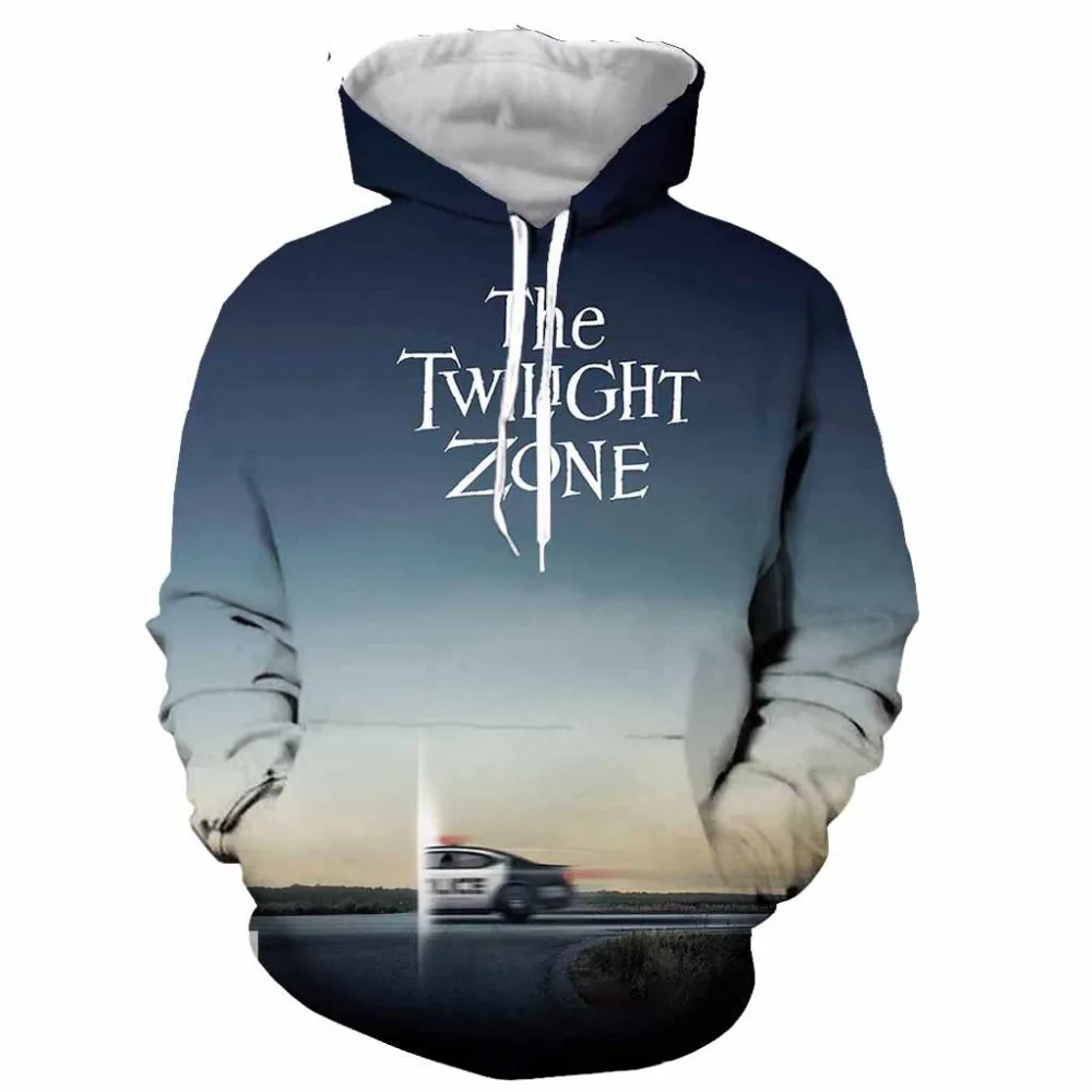 The Twilight Zone 3D печатных мужчин с капюшоном толстовка модная графическая Толстовка Повседневная Уличная пуловер Толстовка