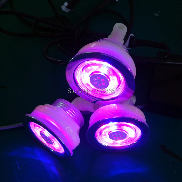 

10pcs recessed waterproof RGB LED underwater massage bathtub air bubble jet light with 1manual light controller