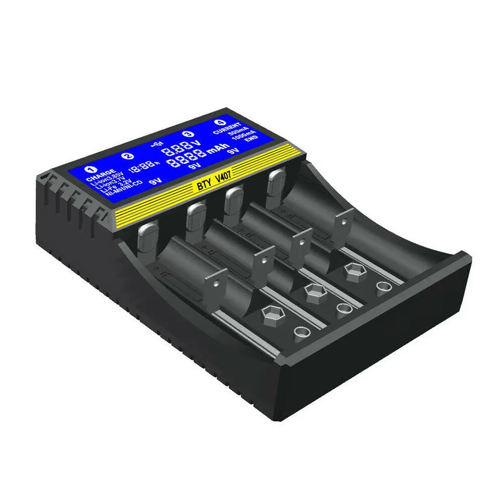 

Universal LCD Smart Charger For 9V AA AAA 18650 Ni-MH Ni-CD Li-ion Battery Charger