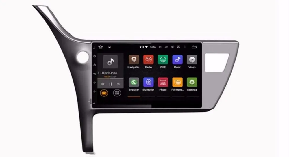 Best 10.1 inch Android 7.1 Car DVD GPS for Toyota Corolla 2017 2018 Autoradio GPS 2 din in Dash Car Radio GPS Multimedia Head unit PC