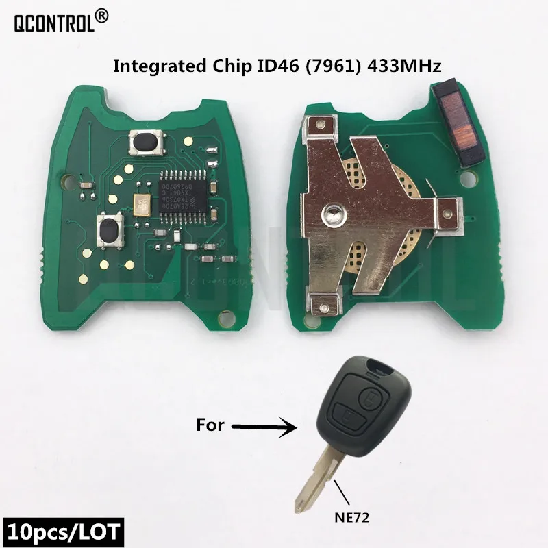 Q пульт дистанционного управления автомобилем для PEUGEOT 206 207 ID46 PCF7961 Электрический чип 433 МГц контрольная сигнализация