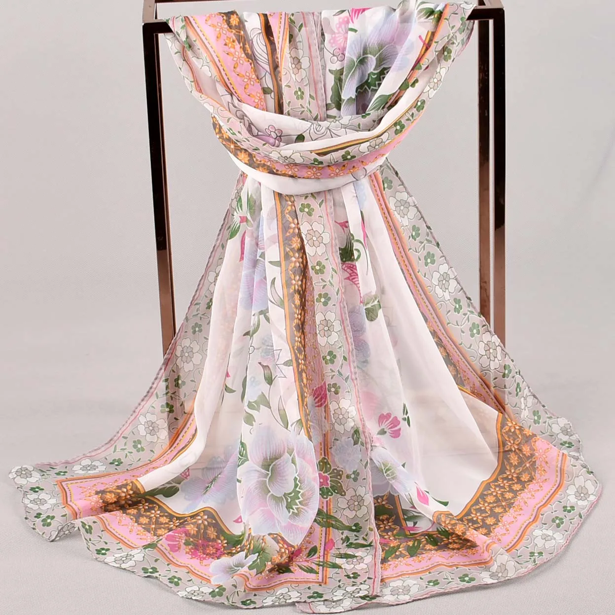 

Women Printed Soft Chiffon Shawl Wrap Wraps Scarf Scarves winter women female stole Women's winter scarf scarves