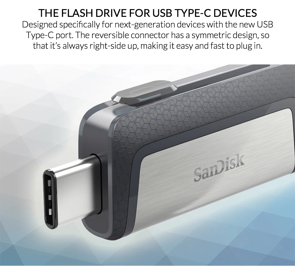 SanDisk USB флэш-диск Ultra Dual USB3.1 накопитель OTG Тип-C ручка привода ручки 150 м/с 16 GB 32 ГБ, 64 ГБ и 128 ГБ для смартфонов