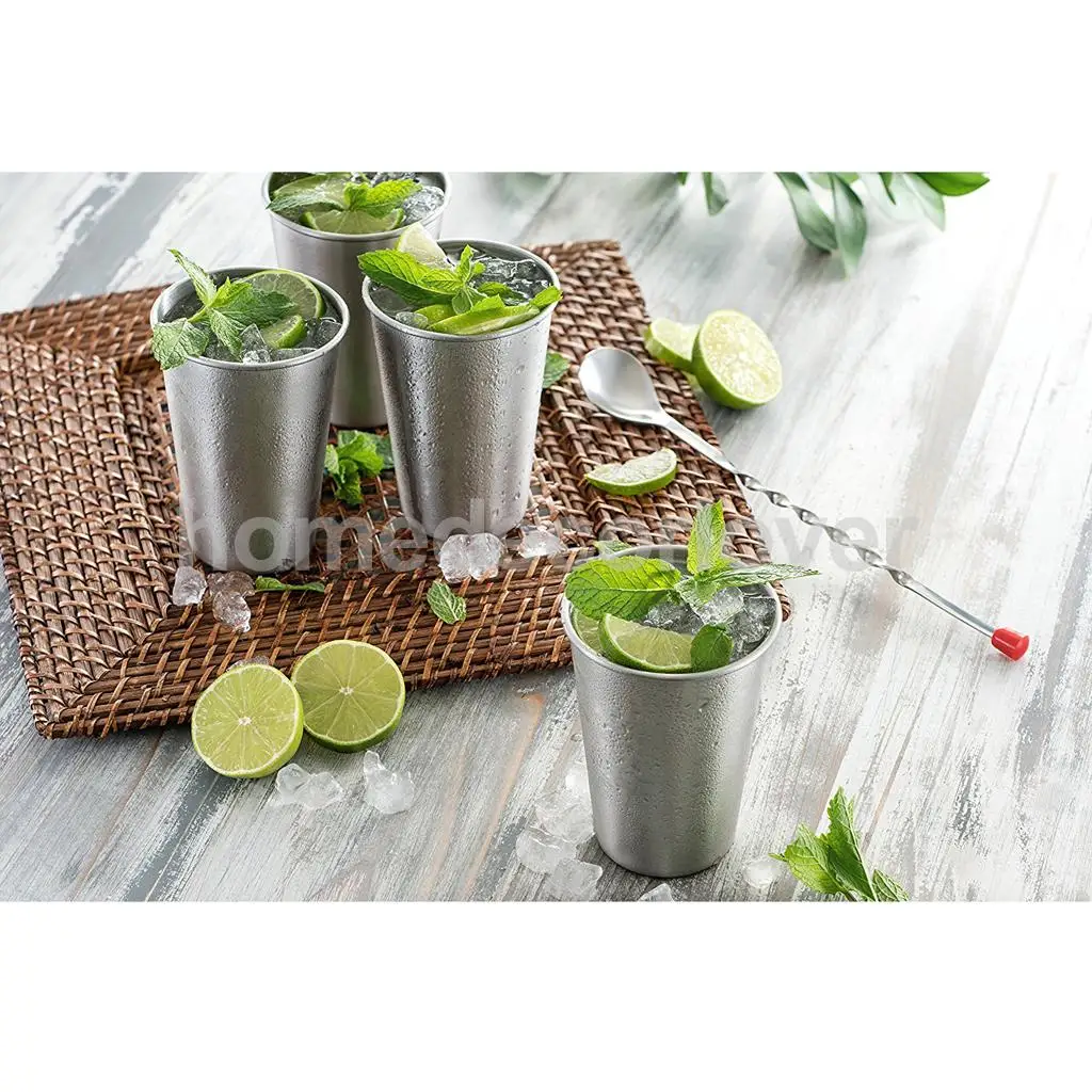 2 Piece Stainless Steel Cup Mug Drinking Coffee Beer Tumbler Travel 30ml/50ml/180ml/320ml