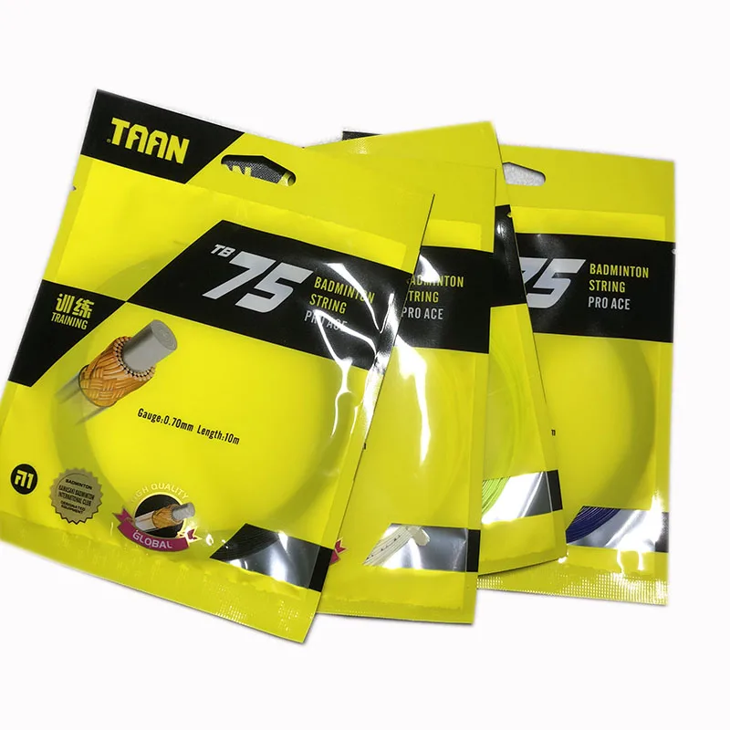 

10pcs TAAN PRO ACE BT75 Badminton Racket String Durable Training String Badminton Racquet TB75 0.70mm 10M