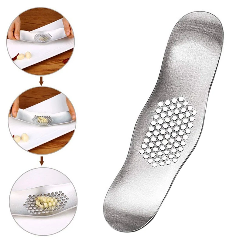 

11.11 Three-piece Set Thick Stainless Steel Garlic Press (Pressure Garlic + Peeling Garlic Cover + Brush) Kitchen Accessories