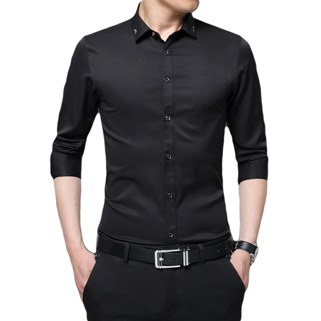 YJSFG HOUSE 2017 Brand Mens Formal Shirt Smart Casual Long Sleeve Shirt ...