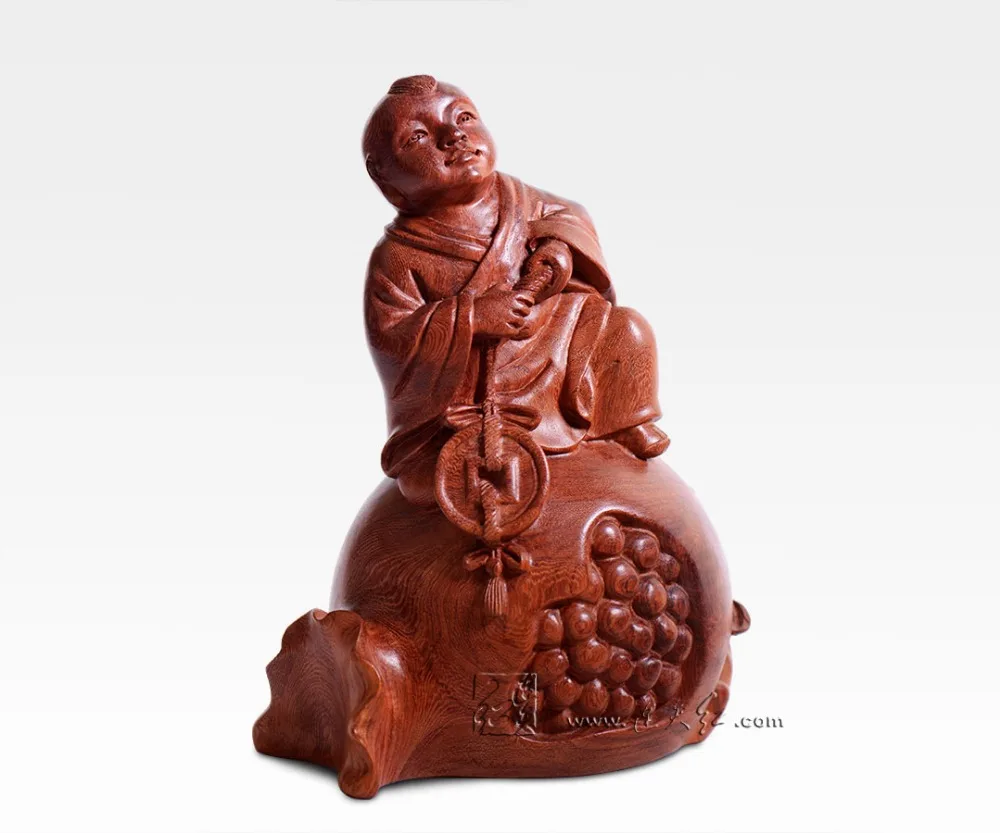 Rosewood Carving Art Crafts Solid Wood Statues Home Living bed Room Sculpture Decorations Chinese Antique Retro Padauk Ornaments