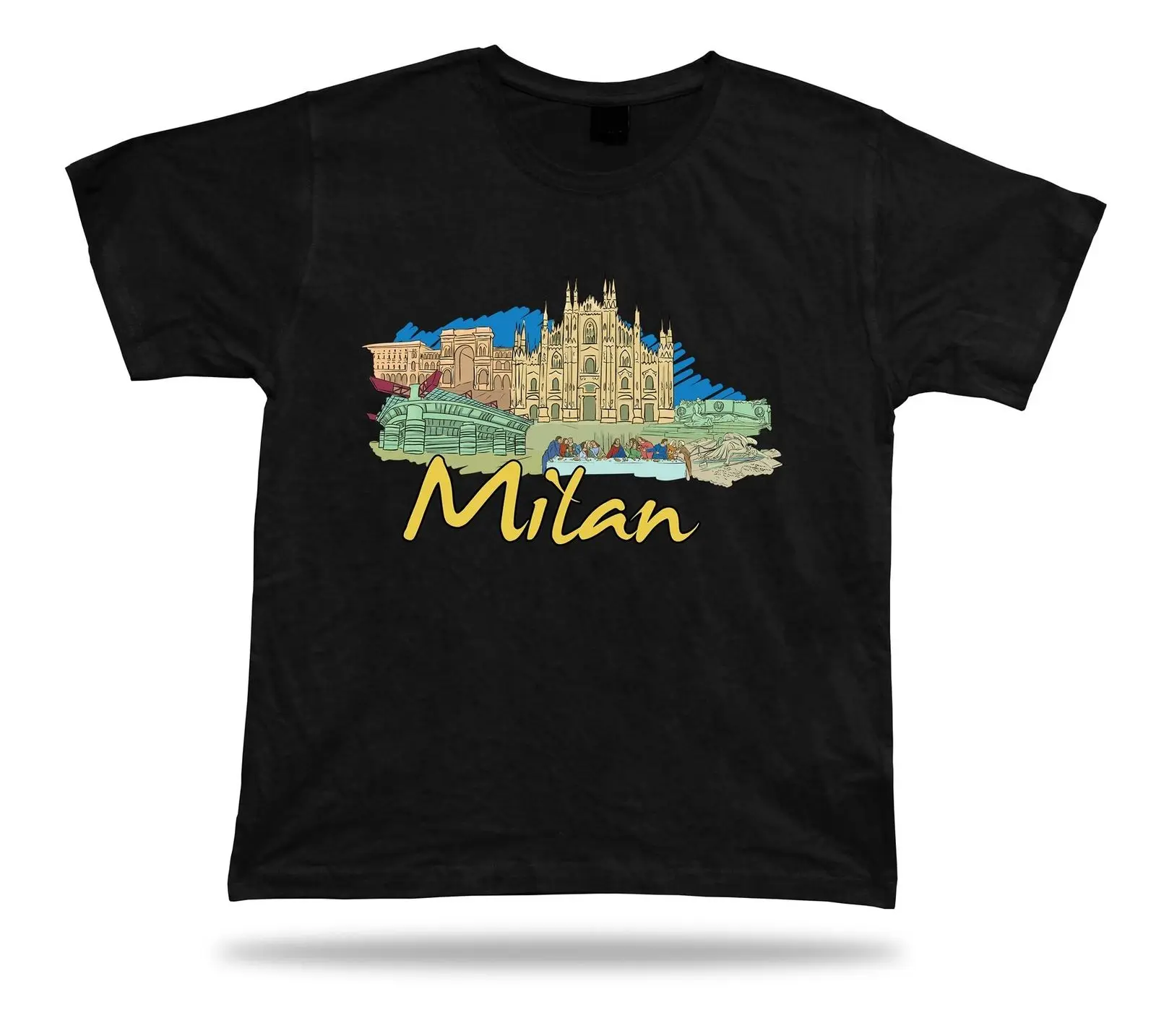Milan Cathedral Cenacolo Vinciano Galleria Vittorio Emanuele II футболка в подарок | Мужская одежда