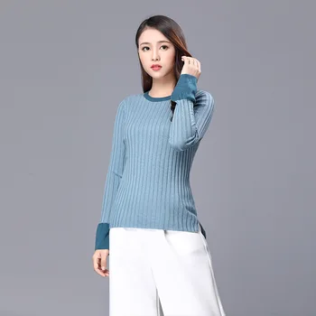 

baby blue turtleneck sweater women Korean style fem me 2019 Autumn winter knitwear pull over plus size thin soft long sleeve