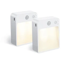 LED Night Light Lamp PIR Motion Sensor Dual Induction Auto Light Sensor Wall Lampara With USB Port For Kids Living Room Bedside