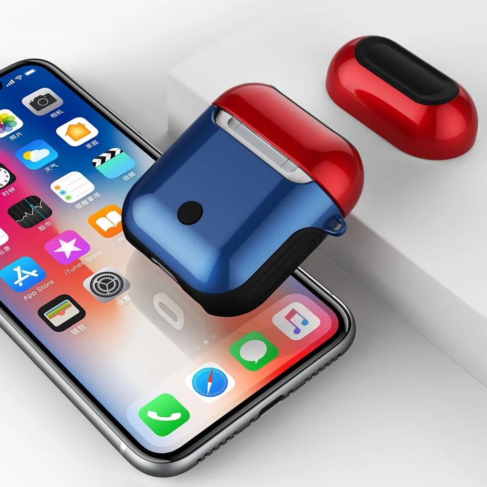 Для AirPods 2 чехол Bluetooth беспроводной Чехол для наушников для Apple защитный чехол для AirPods Глянцевая УФ-кожа аксессуары зарядная коробка