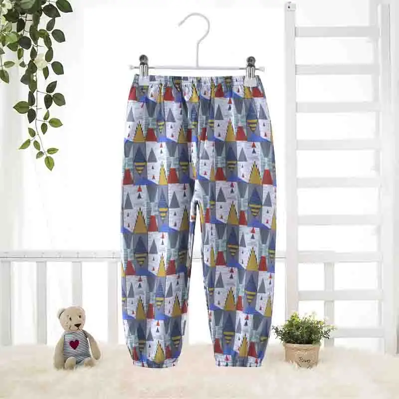 YATFIML/Новинка; Детские хлопковые брюки; 10 моделей; детская свободная Пижама унисекс для мальчиков и девочек; штаны с эластичной резинкой на талии; пижамы - Цвет: style1