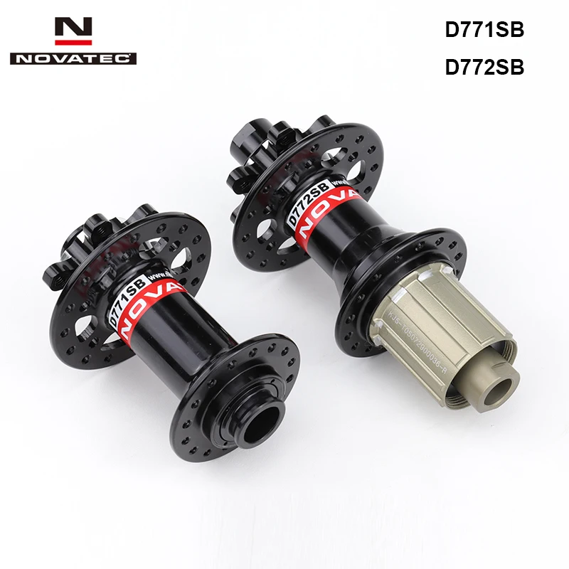 

Novatec D771SB D772SB 28 32H Aluminum Alloy Mountain Bike Disc Brake Bicycle Hub Thru Axle Hubs With XD Cassette Body Black